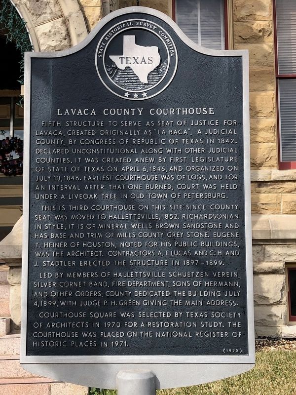 Lavaca County Courthouse Marker image. Click for full size.