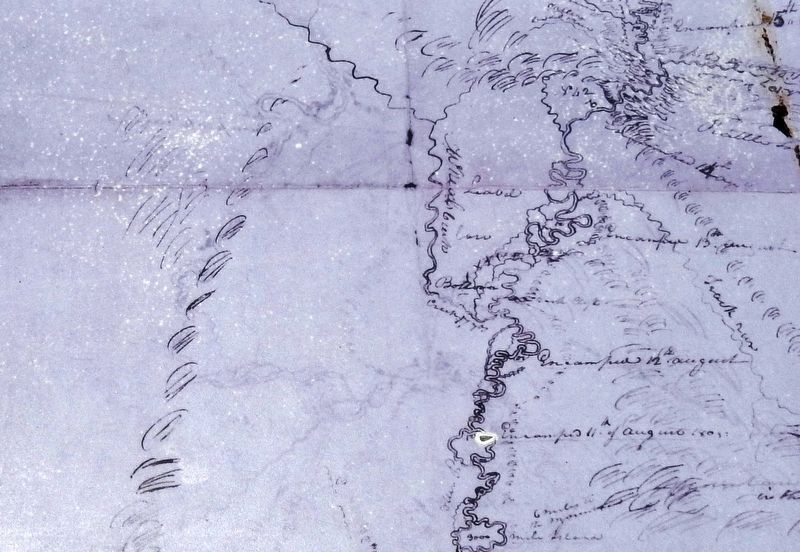 Marker detail: Clarks map sketch of this area. Click for full size. Marker detail: Clarks map sketch of this area image. Click for full size.