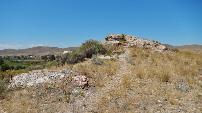 Clark's Lookout State Park (<i>trail leading up to lookout point on hilltop</i>). Click for full size. Clark's Lookout State Park (<i>trail leading up to lookout point on hilltop</i>) image. Click for full size.