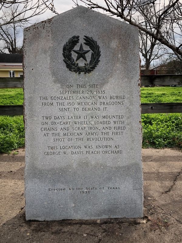 Gonzales Cannon Burial Site Marker image. Click for full size.