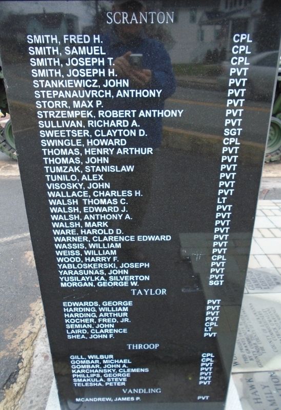 World War I Memorial Honor Roll. Click for full size. World War I Memorial Honor Roll image. Click for full size.