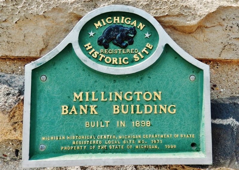 Millington Bank Building Marker image. Click for full size.
