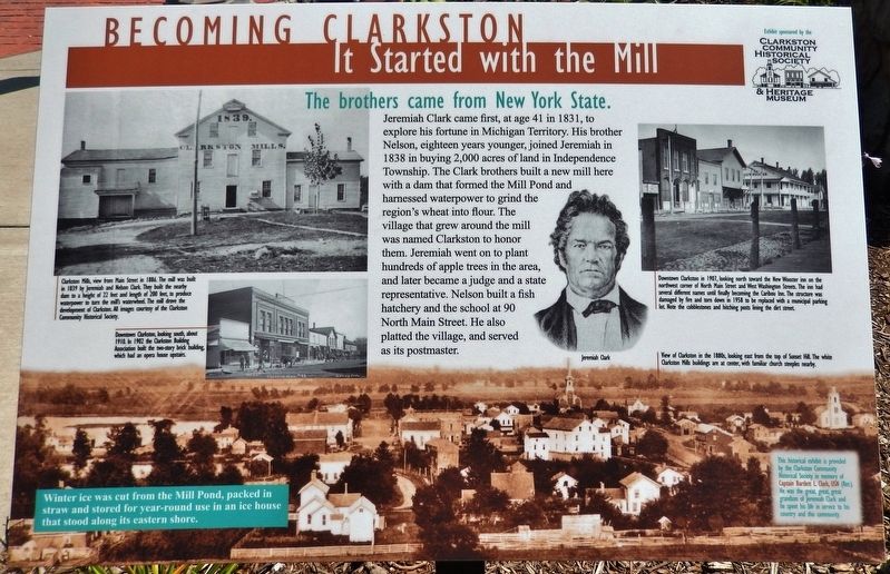 Becoming Clarkston Marker image. Click for full size.