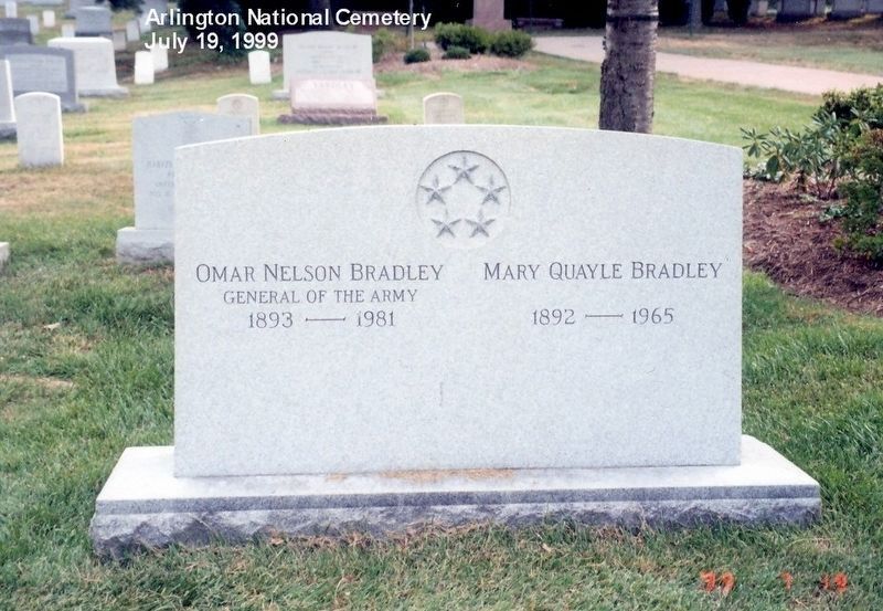 General of the Army Omar N. Bradley Grave Marker. Click for full size. General of the Army Omar N. Bradley Grave Marker image. Click for full size.