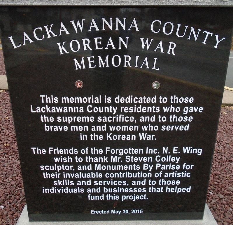 Lackawanna County Korean War Memorial Dedication image. Click for full size.