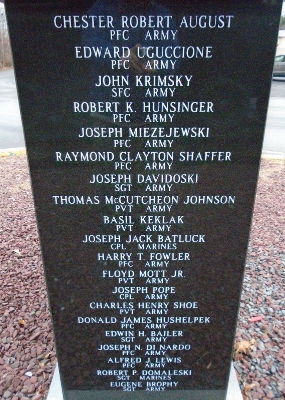 Lackawanna County Korean War Memorial Honored Dead image. Click for full size.