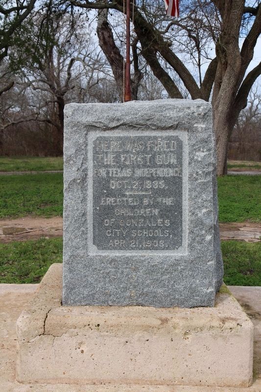 Here was Fired First Gun for Texas Independence Marker. Click for full size. Here was Fired First Gun for Texas Independence Marker image. Click for full size.