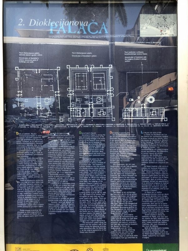 Dioklecijanova Palača Marker, side A image. Click for full size.