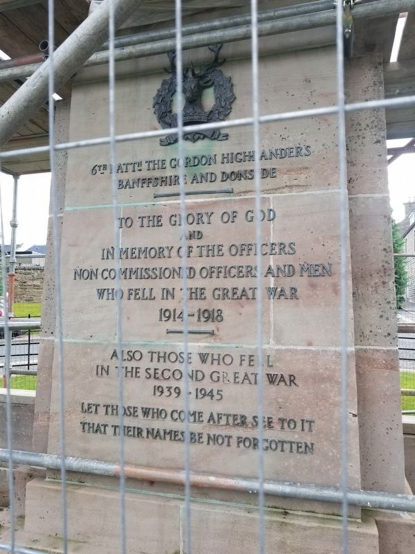 Gordon Highlanders Memorial. Click for full size. Gordon Highlanders Memorial image. Click for full size.