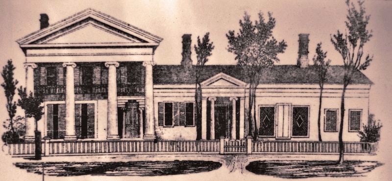 Marker detail: 1857 illustration of Nelson Clark home image. Click for full size.