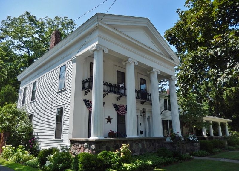 Southeast corner of Nelson Clark home, featuring fluted Ionic columns. Click for full size. Southeast corner of Nelson Clark home, featuring fluted Ionic columns image. Click for full size.
