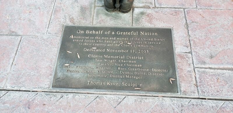 Clovis Veterans Memorial. Click for full size. Clovis Veterans Memorial image. Click for full size.