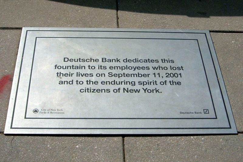Deutsche Bank Memorial Fountain Marker image. Click for full size.