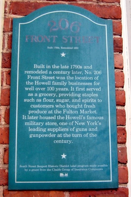 206 Front Street Marker image. Click for full size.