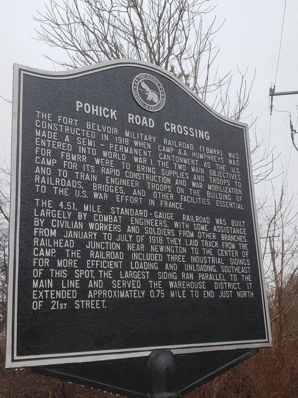 Pohick Road Crossing Marker image. Click for full size.