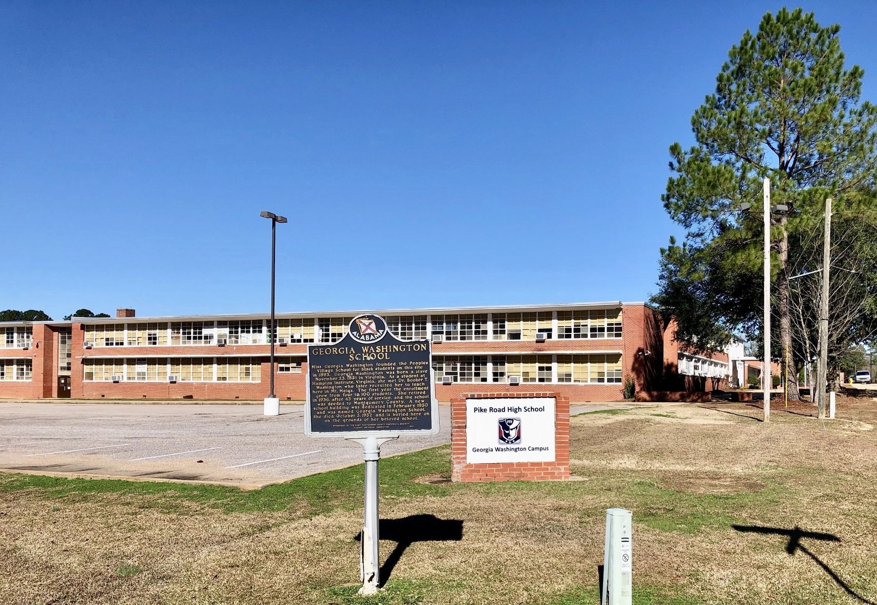 Now the Pike Road High School - Georgia Washington Campus. image. Click for full size.