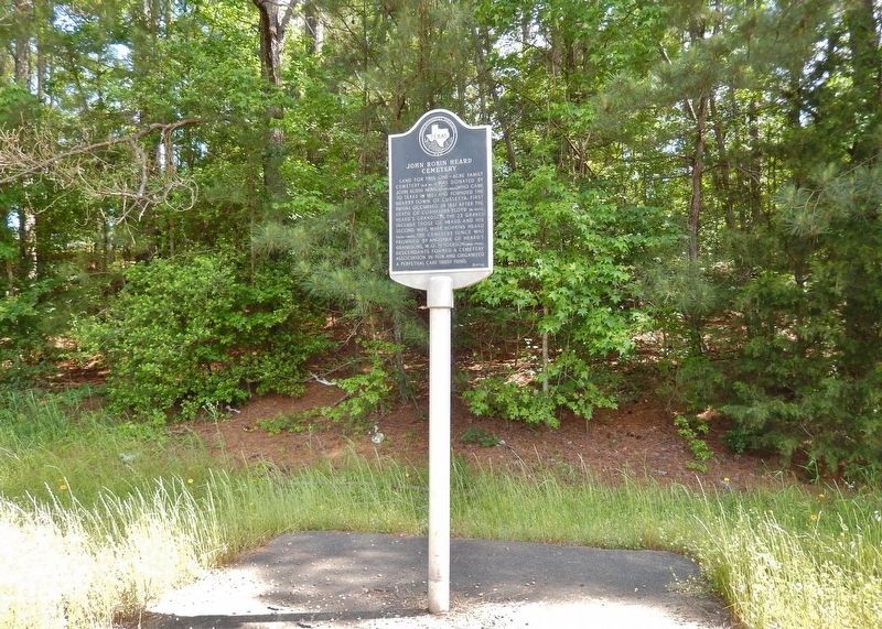 John Robin Heard Cemetery Marker (<i>wide view</i>) image. Click for full size.