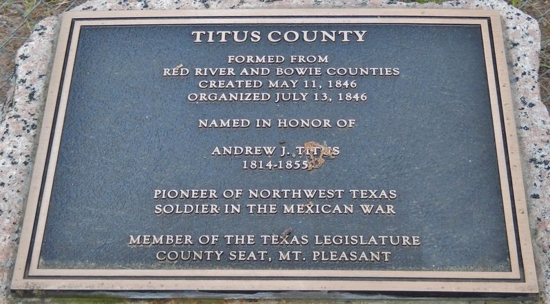 Titus County Marker image. Click for full size.