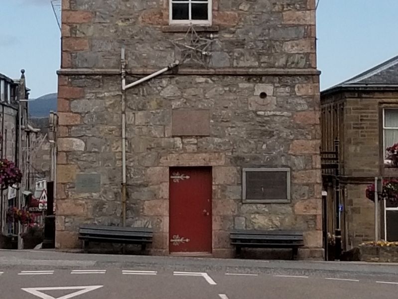 Dufftown Clock Marker. Click for full size. Dufftown Clock Marker image. Click for full size.