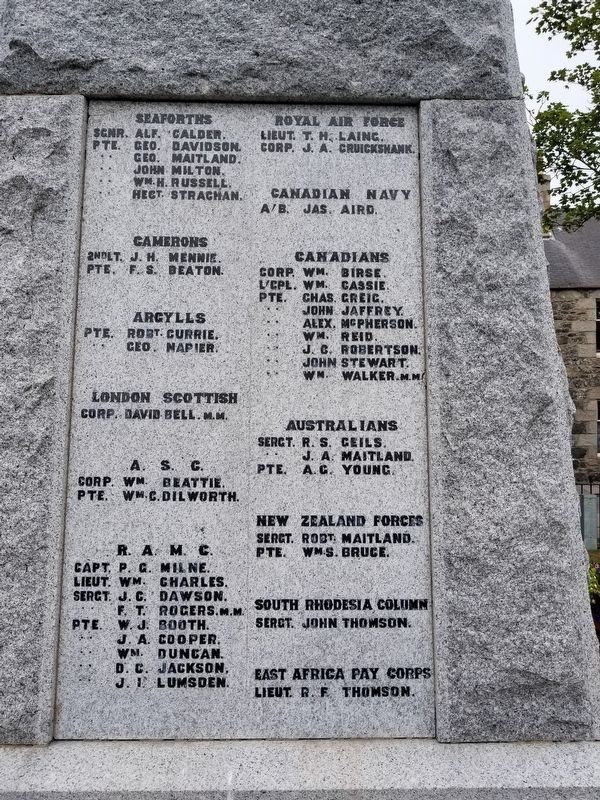 Inverurie War Memorial image. Click for full size.