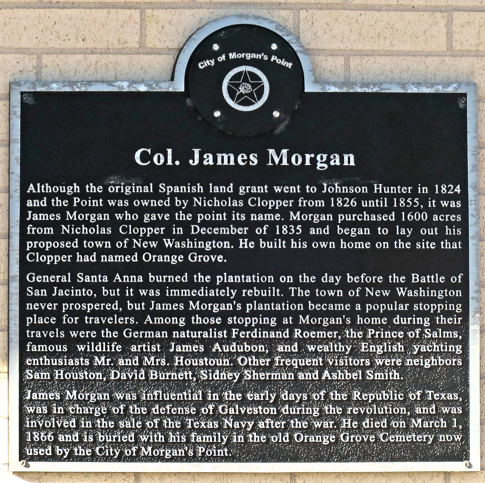 Col. James Morgan Marker