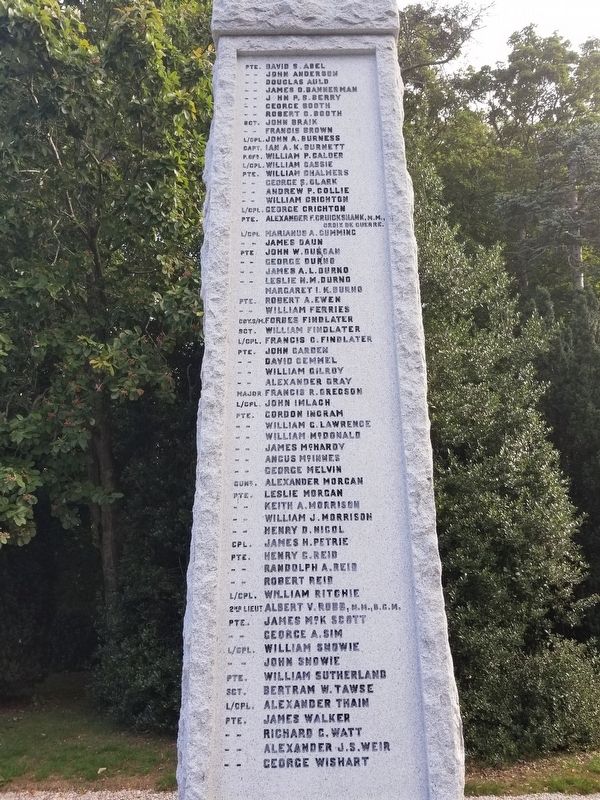 Kemnay War Memorial. Click for full size. Kemnay War Memorial image. Click for full size.