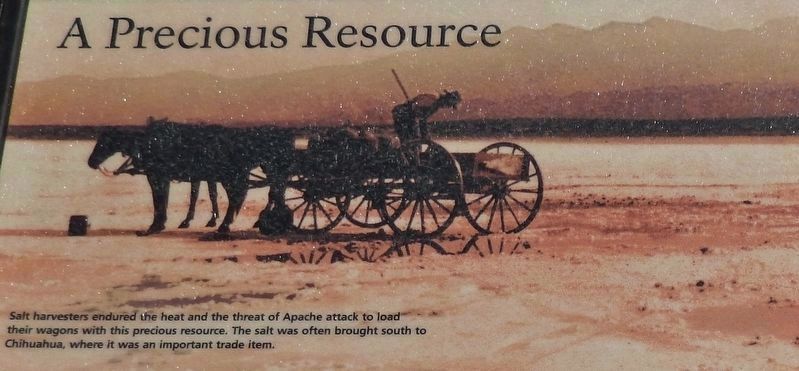 Marker photo: Salt harvester loading his wagon image. Click for full size.