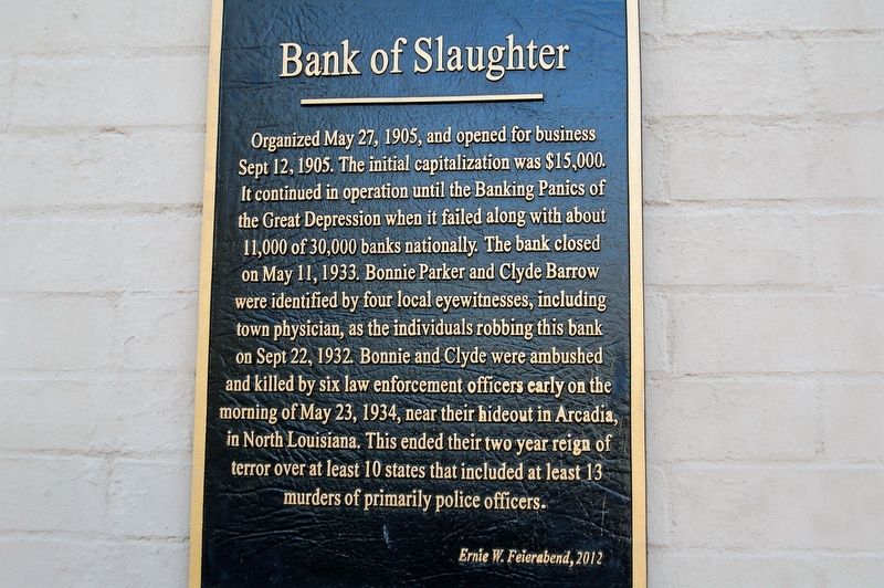 Bank of Slaughter Marker image. Click for full size.