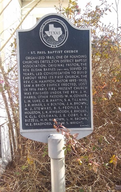 St. Paul Baptist Church Marker image. Click for full size.