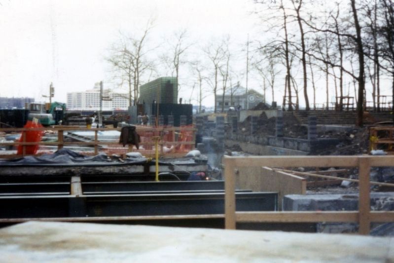 The plaza reconstruction, 2001 image. Click for full size.