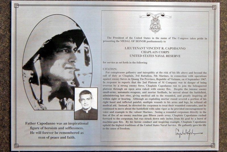 Fr. Vincent Capodanno, USNR. Click for full size. Fr. Vincent Capodanno, USNR image. Click for full size.