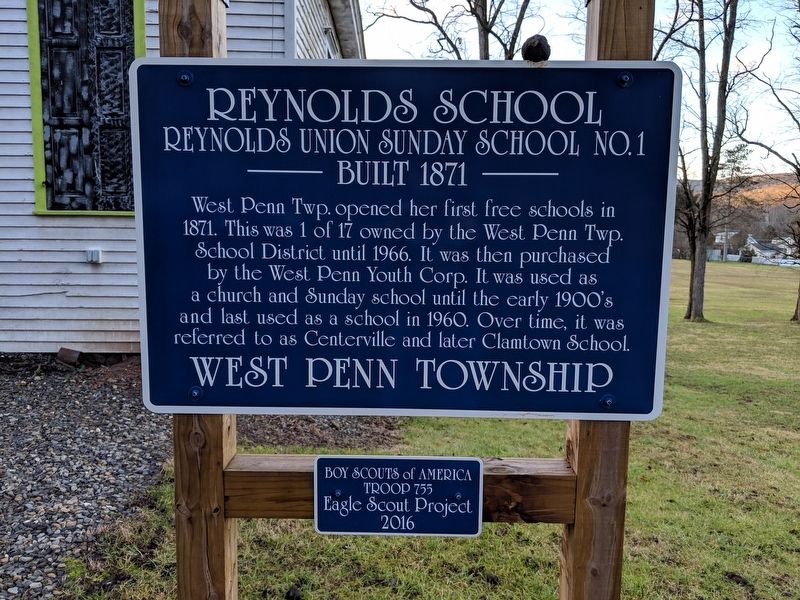 Reynolds School Marker image. Click for full size.