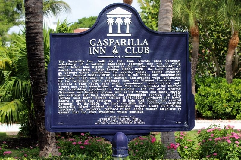 Gasparilla Inn & Club Marker image. Click for full size.