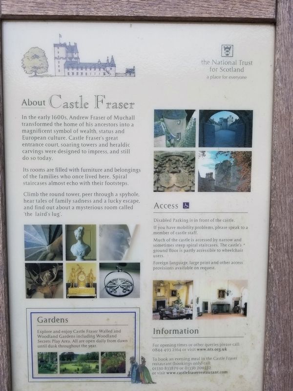 Castle Fraser Marker image. Click for full size.