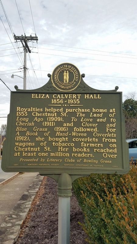 Eliza Calvert Hall, 1856-1935 Marker. Click for full size. Eliza Calvert Hall, 1856-1935 Marker image. Click for full size.