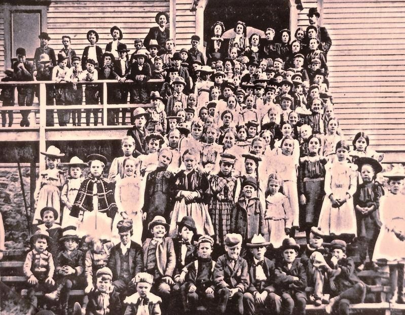 Marker detail: Neihart School Group. Click for full size. Marker detail: Neihart School Group image. Click for full size.
