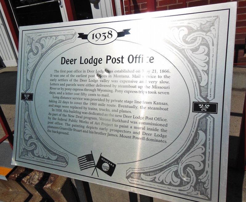 Deer Lodge Post Office Marker image. Click for full size.