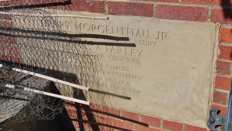 Deer Lodge Post Office Cornerstone (<i>located near marker</i>). Click for full size. Deer Lodge Post Office Cornerstone (<i>located near marker</i>) image. Click for full size.