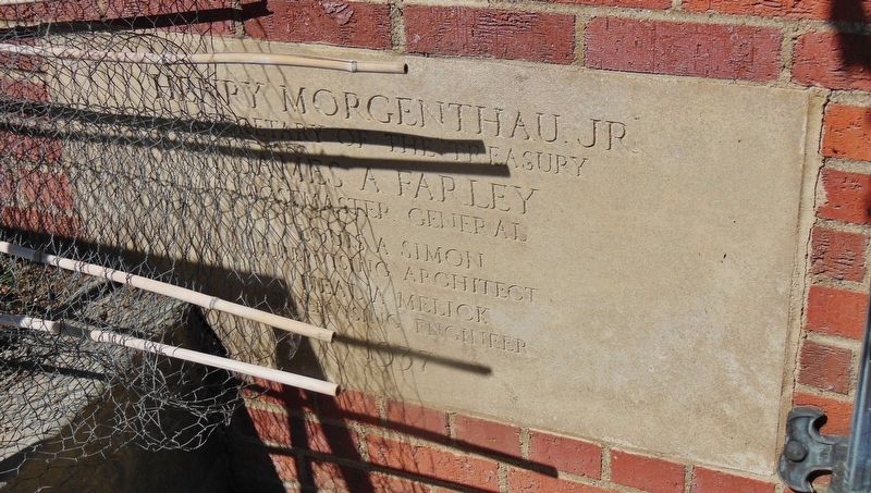 Deer Lodge Post Office Cornerstone (<i>located near marker</i>) image. Click for full size.