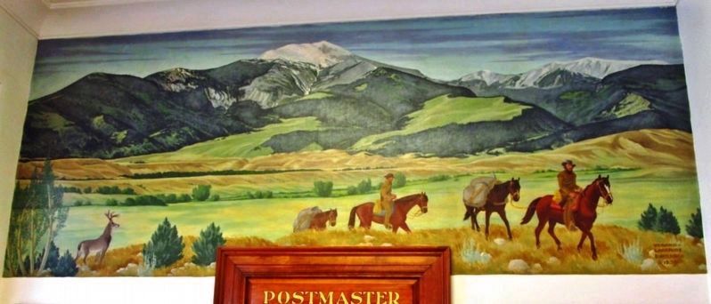 Deer Lodge Post Office Mural. Click for full size. Deer Lodge Post Office Mural image. Click for full size.
