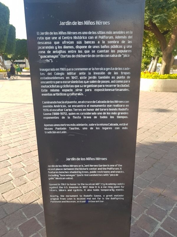 Children Heroes Park Marker reverse. Click for full size. Children Heroes Park Marker reverse image. Click for full size.