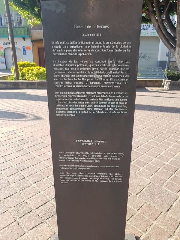 Calzada de los Héroes Marker. Click for full size. Calzada de los Héroes Marker image. Click for full size.
