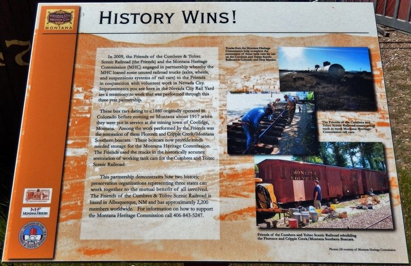 History Wins! Marker. Click for full size. History Wins! Marker image. Click for full size.