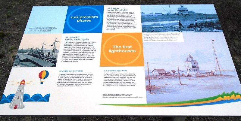 Les premiers phares / The first lighthouses Marker. Click for full size. Les premiers phares / The first lighthouses Marker image. Click for full size.