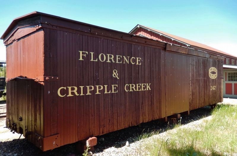 Florence & Cripple Creek Boxcar #347, circa 1880 (<i>located beside marker</i>) image. Click for full size.