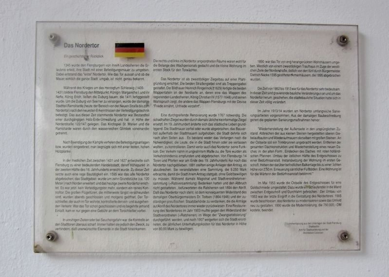 Das Nordertor / The Northern Gate Marker. Click for full size. Das Nordertor / The Northern Gate Marker image. Click for full size.