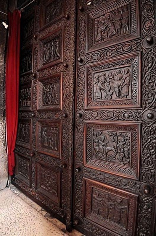 The Cathedral Doors by Andrija Buvina circa 1214 image. Click for full size.