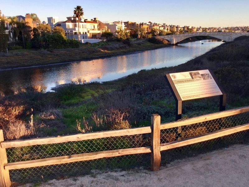 Ballona Lagoon and Marker image. Click for full size.
