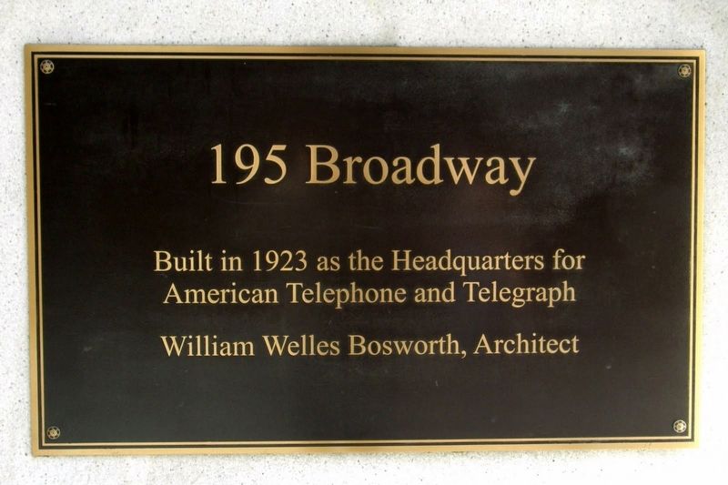 195 Broadway Marker image. Click for full size.