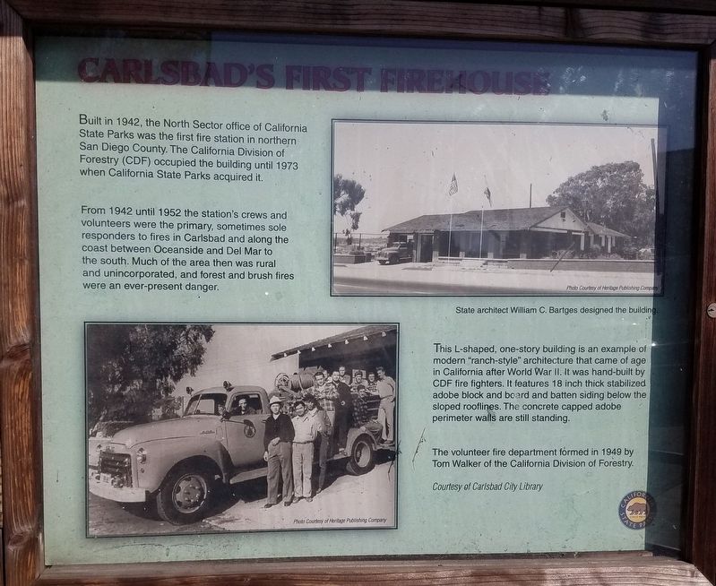 Carlsbad's First Firehouse Marker. Click for full size. Carlsbad's First Firehouse Marker image. Click for full size.